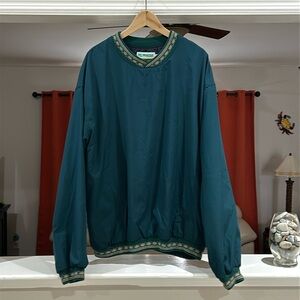 Vintage St Martin by Turfer Men’s Pullover Golf Sweatshirt Jacket Size XL Green